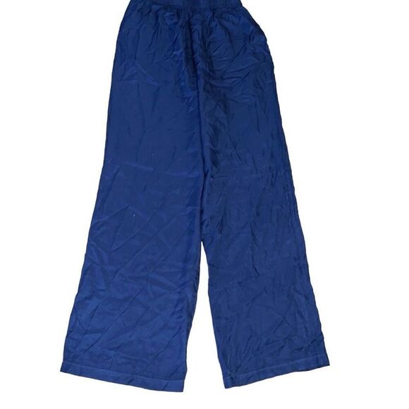Stateside Blue Wide Leg Elastic Waist Pull-On Pants Pockets USA Made Sz S Small - Picture 2 of 7